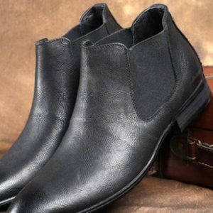 Cowhide round toe men's Boots